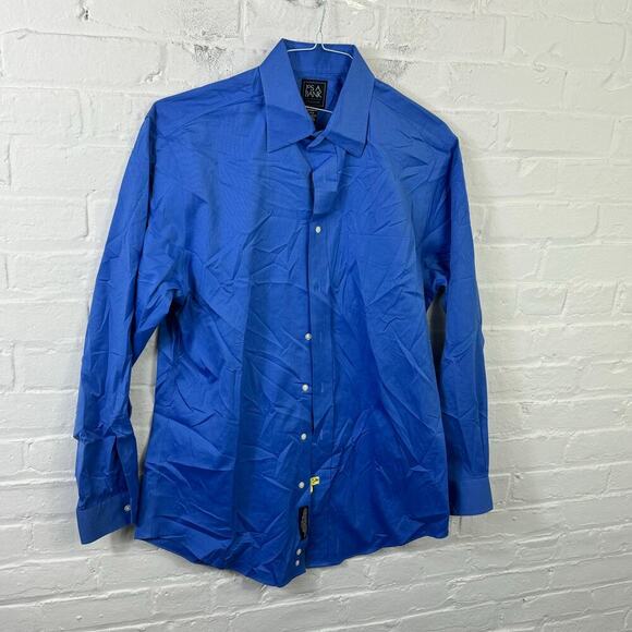 Jos. A. Bank Men Casual Button Down Shirt Long Sleeve Collared Neck Blue Size L - Picture 1 of 4